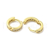 Brass Micro Pave Cubic Zirconia Hoop Earring EJEW-C088-13A-G-2