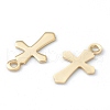 304 Stainless Steel Tiny Cross Charms STAS-H149-05G-2