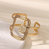 304 Stainless Steel Cuff Bangles BJEW-B135-01D-G-2