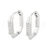Rack Plating Brass Micro Pave Clear Cubic Zirconia Hoop Earrings for Women EJEW-P278-02P-1