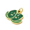 304 Stainless Steel Enamel Charms STAS-M121-11D-G-2