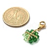Clover Glass Pendant Decoration HJEW-TA00029-2