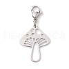 Non-Tarnish Hollow Mushroom 201 Stainless Steel Pendant Decoration HJEW-JM01978-02-1