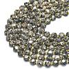 Natural Fluorescent Syenite Rock(Glow under UV Light) Beads Strands G-C116-A18-02-3