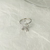 Star & Moon Rhodium Plated 925 Sterling Silver Micro Pave Clear Cubic Zirconia Cuff Rings FS-WGB6FCD-01-2