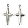304 Stainless Steel Pendants. Star Charm STAS-A190-04P-1