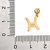 304 Stainless Steel Pendants STAS-H202-01G-11-3