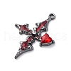 Gothic Rack Plating Alloy Pendants PALLOY-V002-14B-03-2