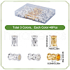 SOFPLATE 120Pcs 3 Colors Alloy European Beads FIND-SP0002-38-2