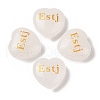 Natural Quartz Crystal Heart Engraving MBTI Figurines Statues for Home Office Desk Decorations G-K353-05L-1