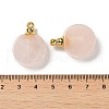 Natural Rose Quartz Perfume Bottle Pendants G-Z039-02G-02-3