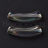 UV Plating Transparent Rainbow Iridescent Acrylic Beads X-OACR-A016-01M-2