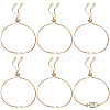 Beebeecraft 6Pcs Brass Box Chains Slider Bracelet Making with Clear Cubic Zirconia Tiny Charms BJEW-BBC0001-04-1
