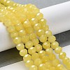 Baking Painted Imitation Jade Glass Bead Strands DGLA-A034-J10mm-A24-2