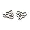 Non-Tarnish 316 Surgical Stainless Steel Charms STAS-H190-03P-04-2