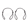 2Pcs 2 Colors Adjustable Waxed Polyester Cord Bracelet Making AJEW-JB01312-1