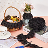 Gorgecraft 3-Layer Pleated Chiffon Flower Lace Trim OCOR-GF0003-26A-4