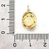Brass Pave Natural Black Onyx(Dyed and Heated) Faceted Oval Charms KK-V011-45B-G-3