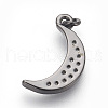 Brass Micro Pave Cubic Zirconia Charms ZIRC-E152-27B-RS-2