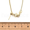 Brass Rolo Chain Adjustable Slider Necklaces NJEW-E157-05G-5