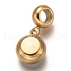 304 Stainless Steel European Dangle Charms STAS-I177-23C-2