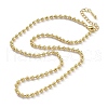 Brass Ball Chains Necklaces for Women NJEW-U035-02G-4