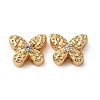 Brass Micro Pave Clear Cubic Zirconia Beads KK-Z112-46G-1
