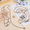 Gorgecraft 2Pcs 2 Colors Alloy Link Chain Belts AJEW-GF0009-21A-3