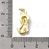 Brass Micro Pave Clear Cubic Zirconia Pendants KK-F899-02B-G-3