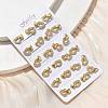 Valentine's Day Heart Brass Micro Pave Clear Cubic Zirconia Stud Earrings EJEW-D305-22G-03-2