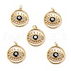 Brass Micro Pave Cubic Zirconia Pendants ZIRC-P092-028G-02-RS-1