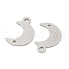 925 Sterling Silver Moon Connector Charms STER-B005-34P-2