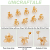 Unicraftales 10Pcs Brass Stud Earring Findings KK-UN0002-63-5