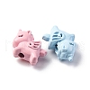 9 Colors Spray Painted Alloy Beads PALLOY-V002-19-2