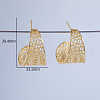 Hollow Weave Pattern Brass Stud Earrings RJ8268-4