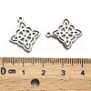 201 Stainless Steel Rhombus Pendants STAS-R166-01P-3