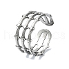 304 Stainless Steel Cuff Rings RJEW-M019-19P-1