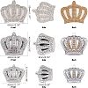 SUPERFINDINGS 12Pcs Heart & Star Glitter Hotfix Rhinestone DIY-FH0003-47-4