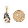 Gothic Style Alloy Enamel Pendant Decorations HJEW-JM00635-2