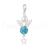 Angel Pave Disco Ball Pendant Decorations HJEW-JM03066-02-4