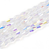 Transparent Electroplate Glass Beads Strands GLAA-K064-05A-01B-1