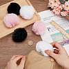  6Pcs 3 Colors Polyester Plush Pompom Ball Brooch JEWB-NB0001-24B-3