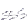 30Pcs Stainless Steel Chain Extender STAS-CJ0001-184-6