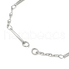 304 Stainless Steel Twisted Bar Link Chains Bracelet Making AJEW-JB01353-2