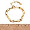 304 Stainless Steel Chain Bracelets BJEW-P351-01A-G-5