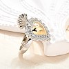 Gothic Style Brass Micro Pave Clear Cubic Zirconia Cuff Rings for Women RJEW-U051-02F-GP-3