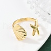 Brass Adjustable Cuff Rings for Women RJEW-B132-02B-G-3