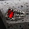 Alloy Rhinestone Cuff Rings for Men FS-WG503BD-01-1