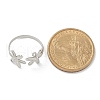 304 Stainless Steel Open Cuff Ring for Women RJEW-M025-05P-5