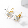 Elegant Butterfly Stainless Steel Hoop Earrings GI3123-4
